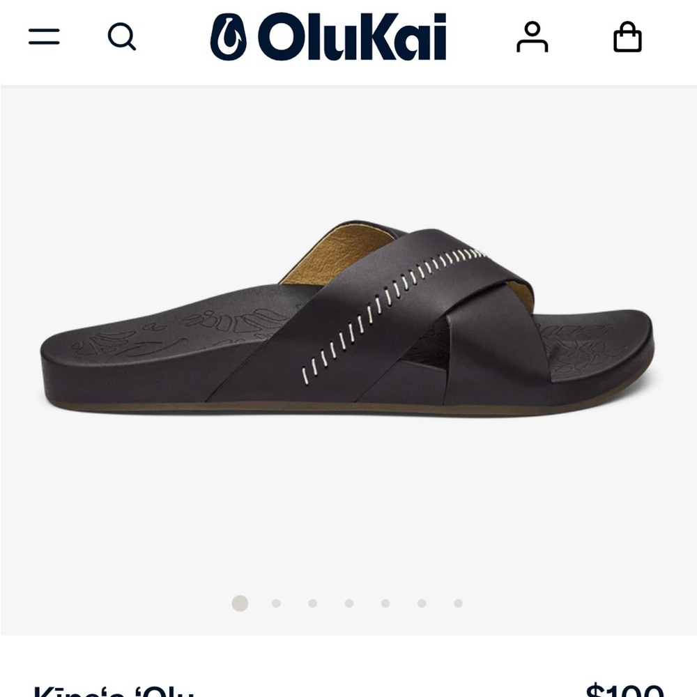 OluKai Black Sandals with Crisscross Straps new with tags